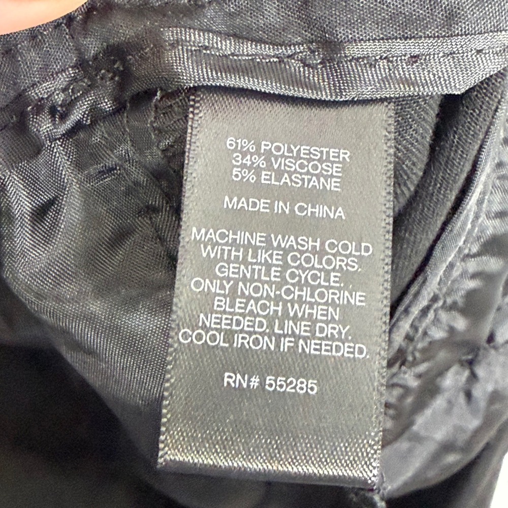 Express Columnist Pants Womens 8 Short Petite Black Preppy Career Wear Straight - Picture 4 of 8